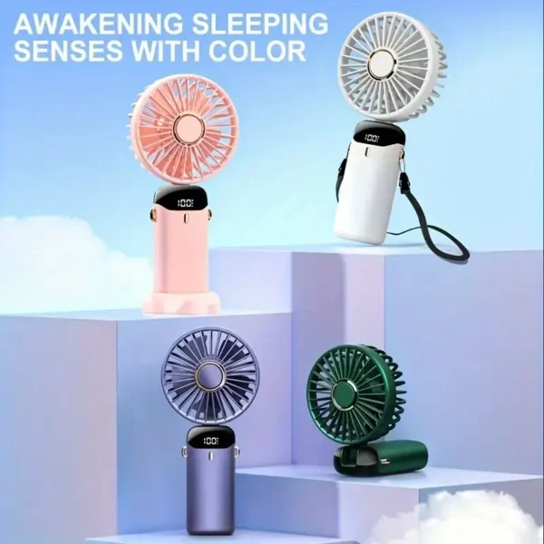 A Portable Mini Fan with an LED Display - Image 5