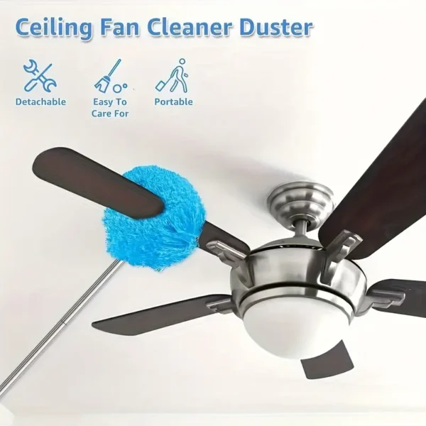 Multifunctional Microfiber Duster with Extendable Pole - Image 5