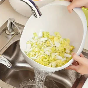 Multifunctional plastic washing bowl