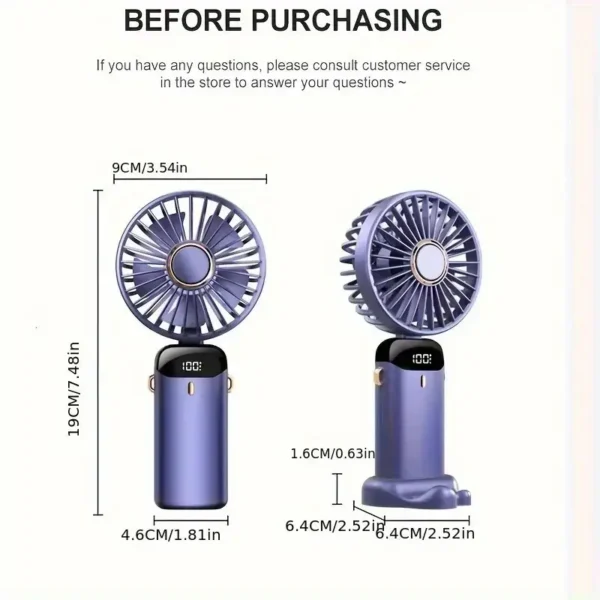 A Portable Mini Fan with an LED Display - Image 8
