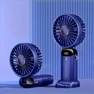 A Portable Mini Fan with an LED Display
